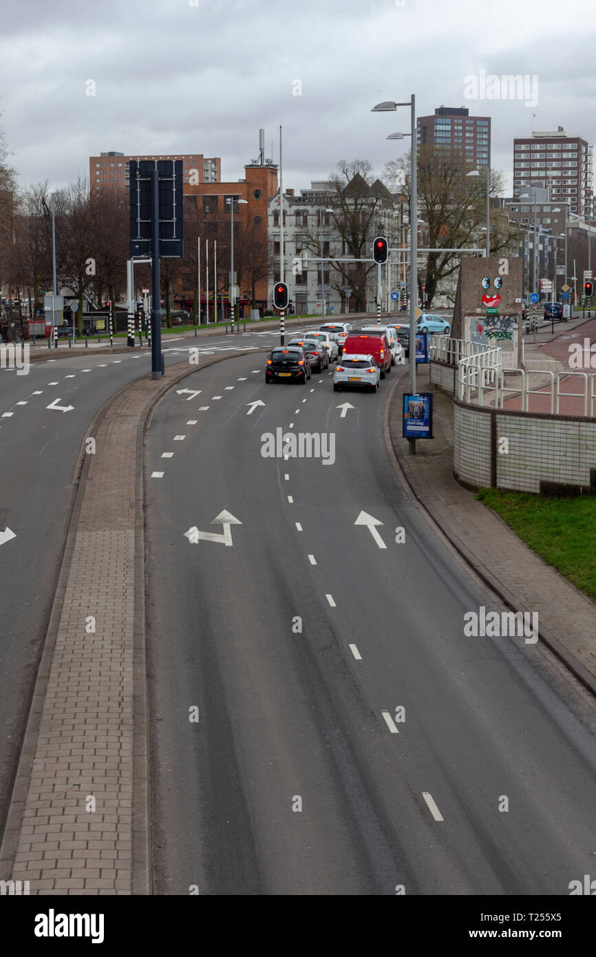 Strada a Rotterdam da abave Foto Stock