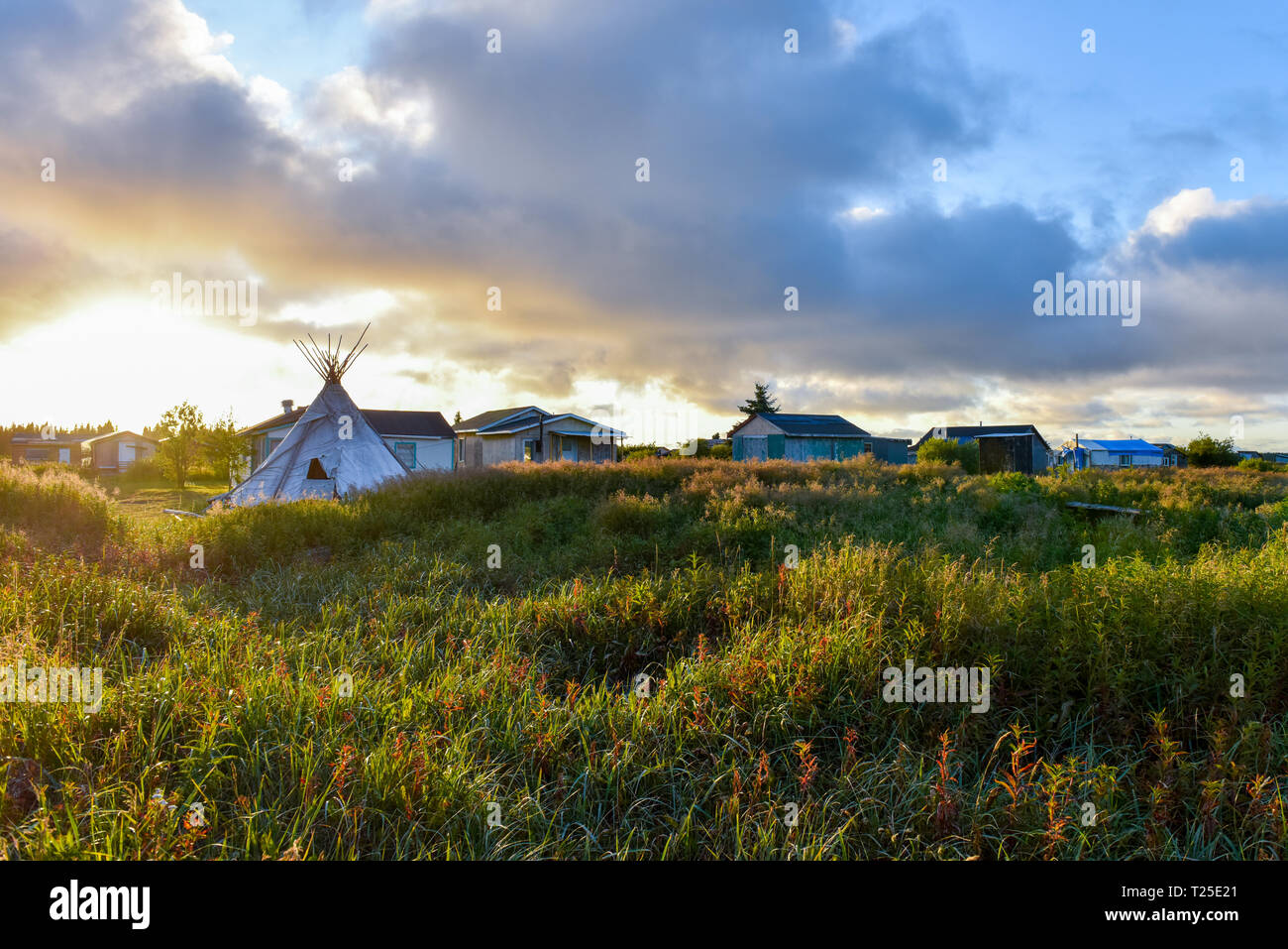 Fort George Island, territorio nativo, la Baia di Hudson, Northern Quebec, Canada Foto Stock