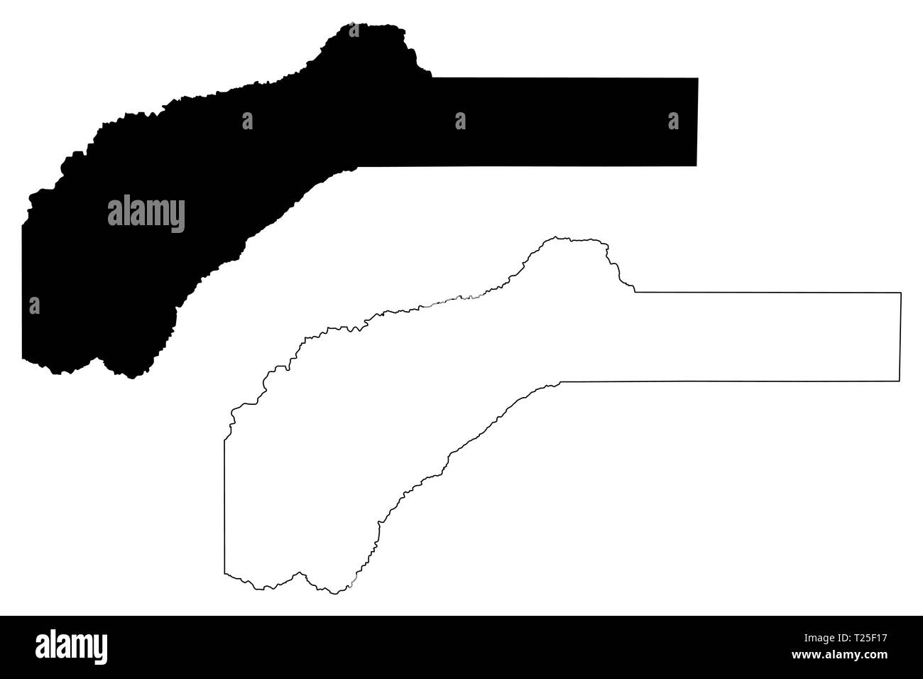 Nevada County, California (contee della California, Stati Uniti d'America,USA, Stati Uniti, US) mappa illustrazione vettoriale, scribble schizzo Nevada mappa Illustrazione Vettoriale