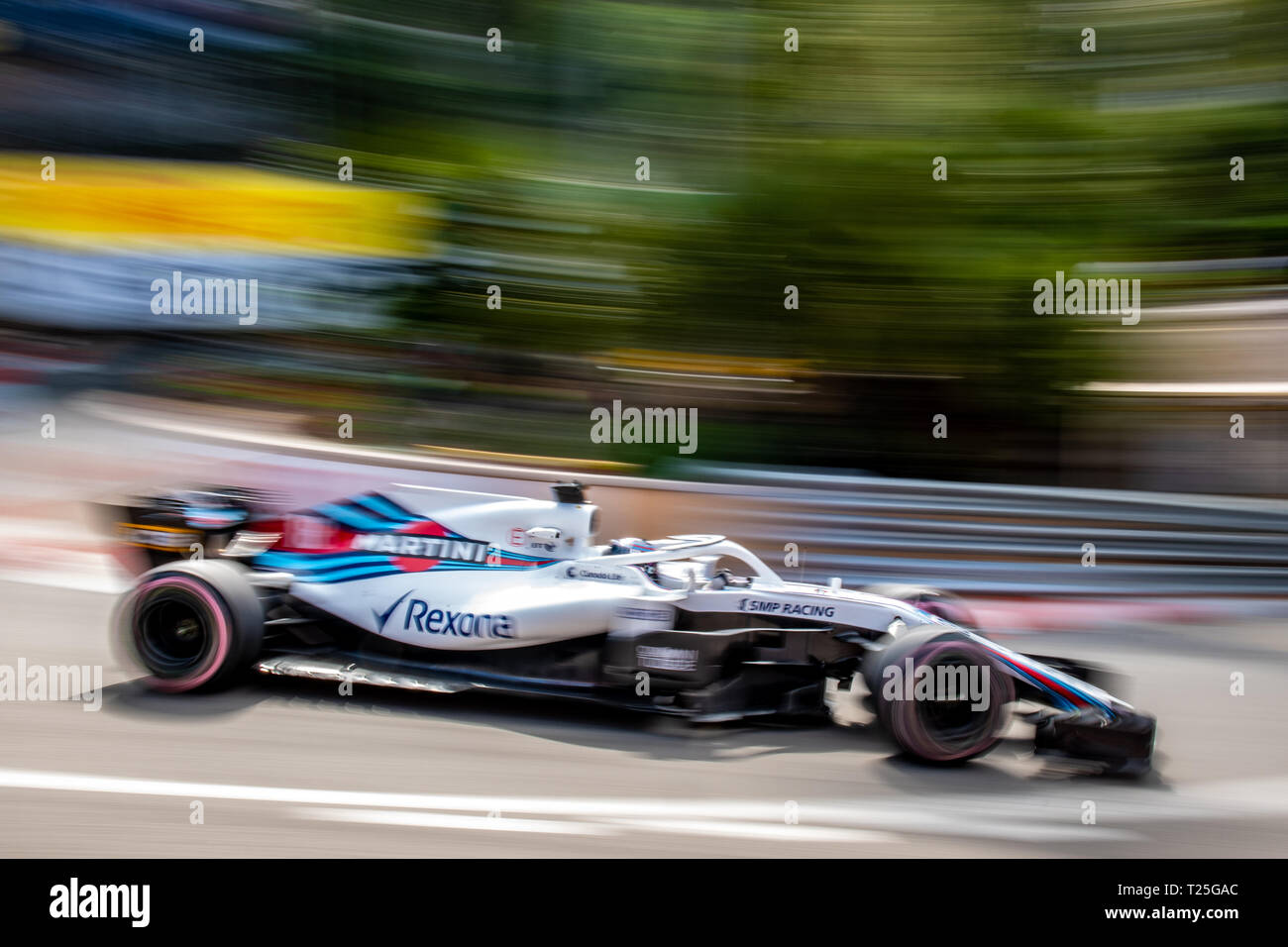 Monte Carlo/Monaco - 05/24/2018 - #18 lancia passeggiata (CAN) nella sua Williams FW41 durante il giorno di apertura della corsa in avanti del 2018 Grand Prix di Monaco Foto Stock