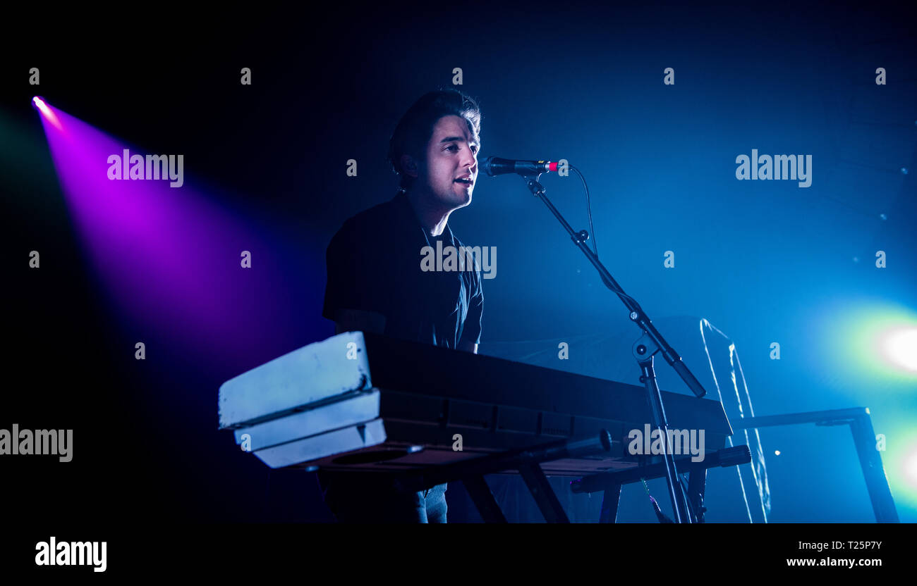 Irish pop rock band Wild Gioventù supporto lo script a Portsmouth Guildhall - 28/03/2019 Foto Stock