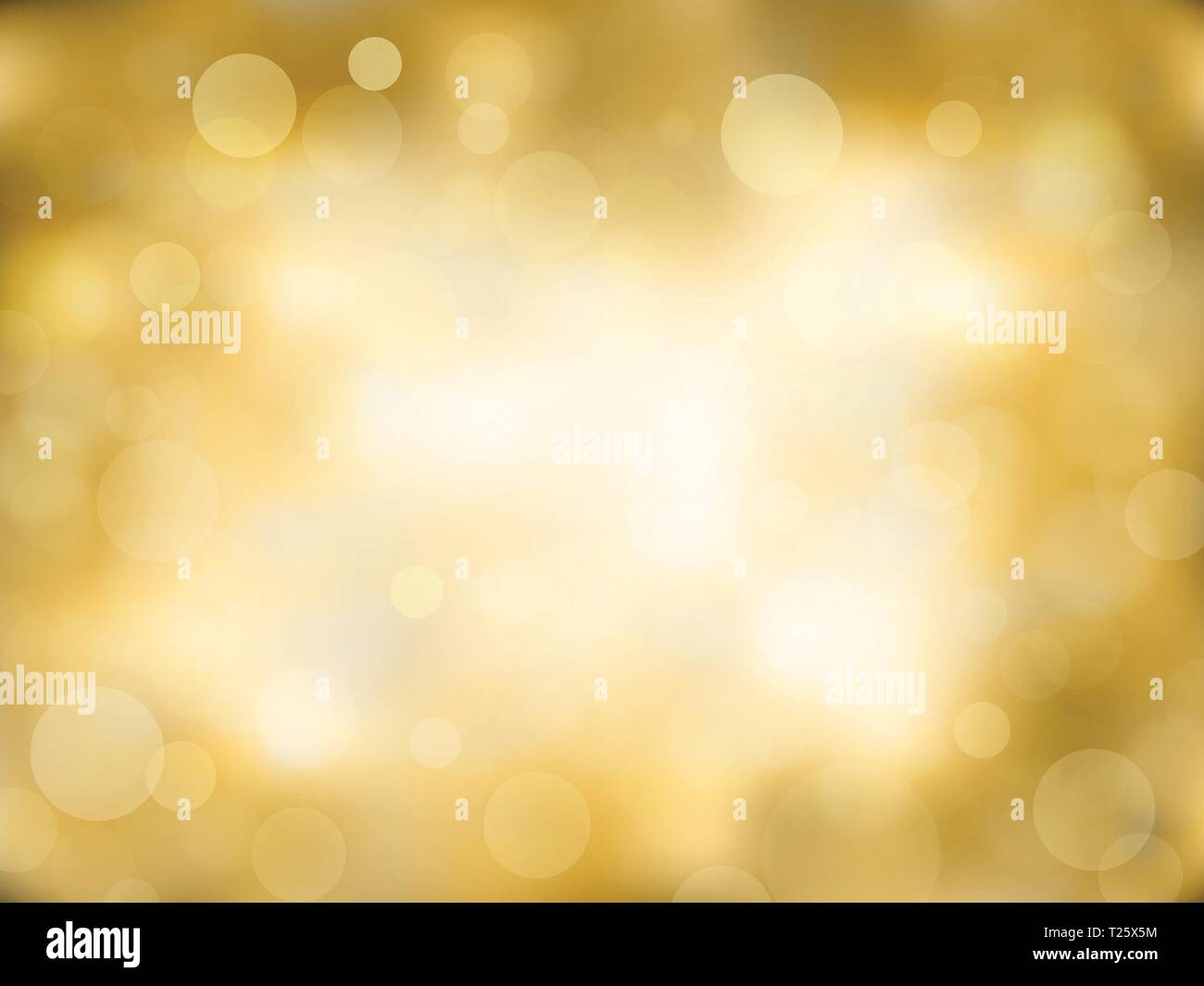 Oro astratto sfondo bokeh di fondo. In autunno sfondo sfocato design con luci. Eps vettoriali 10. Illustrazione Vettoriale