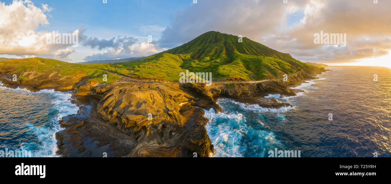 Stati Uniti d'America, Haswaii, Oahu, Hanauma Bay Nature Preserve, Hanauma Bay Foto Stock