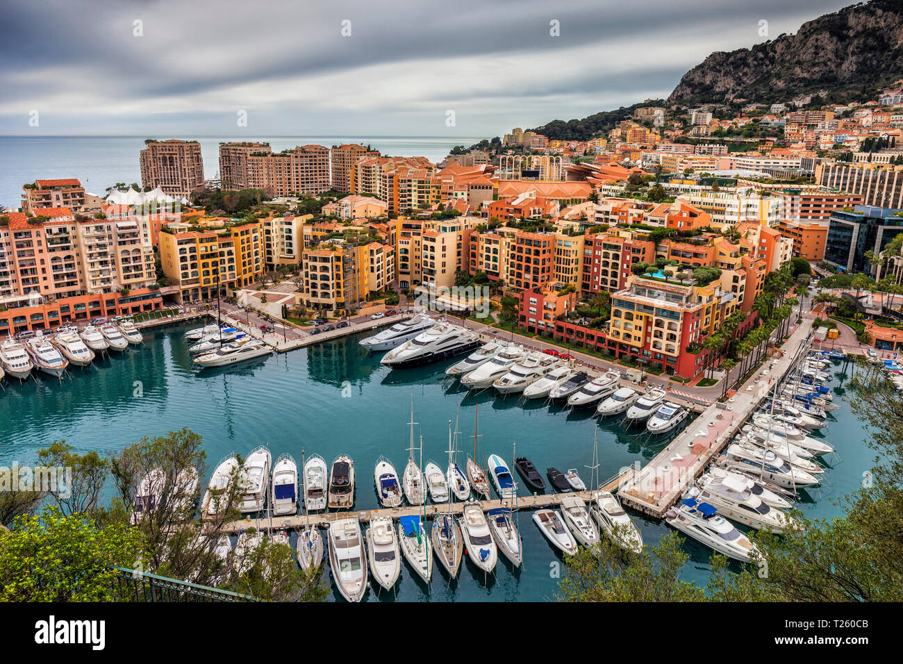 Principato di Monaco, Monaco, Montecarlo, Fontvieille, Port de Fontvieille Foto Stock