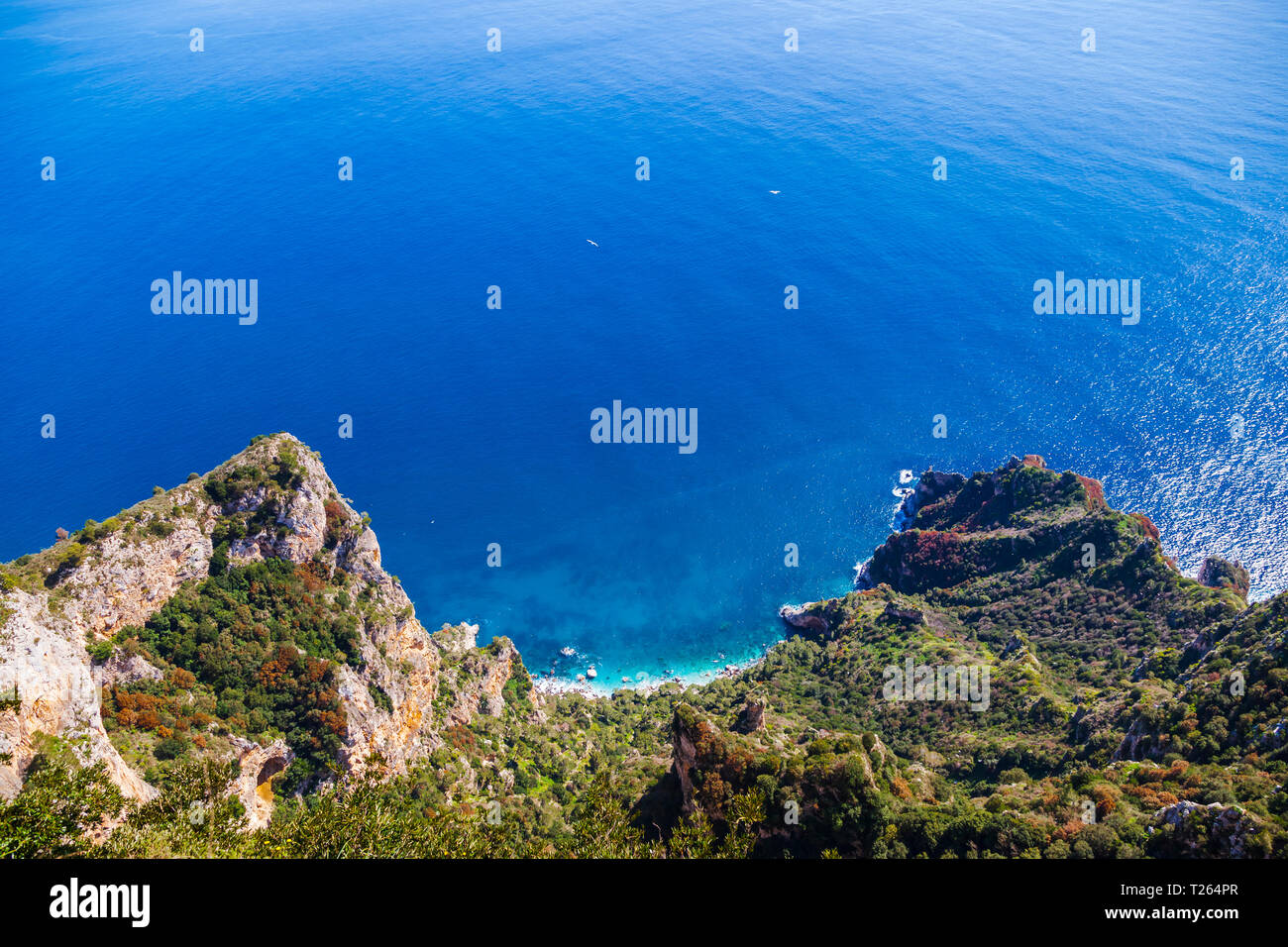 L'Italia, Campania, Capri, Anacapri, vista dal Monte Solaro Foto Stock