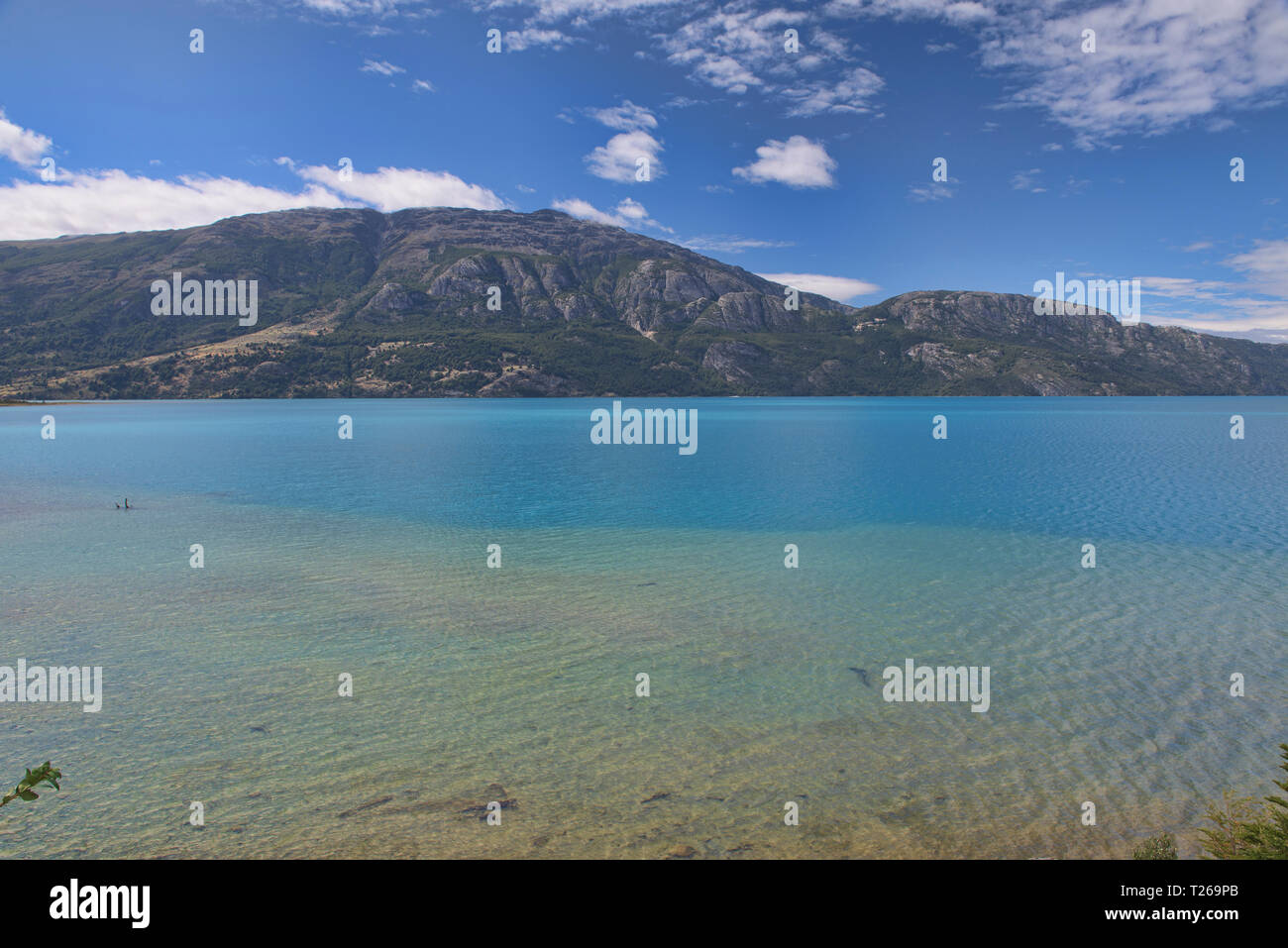 Bellissimo lago General Carrera, Rio tranquilo, Aysen, Patagonia, Cile Foto Stock