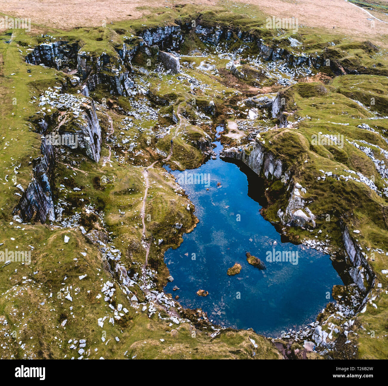 Una vista di Foggin Tor su Dartmoor Devon, Regno Unito. Foto Stock