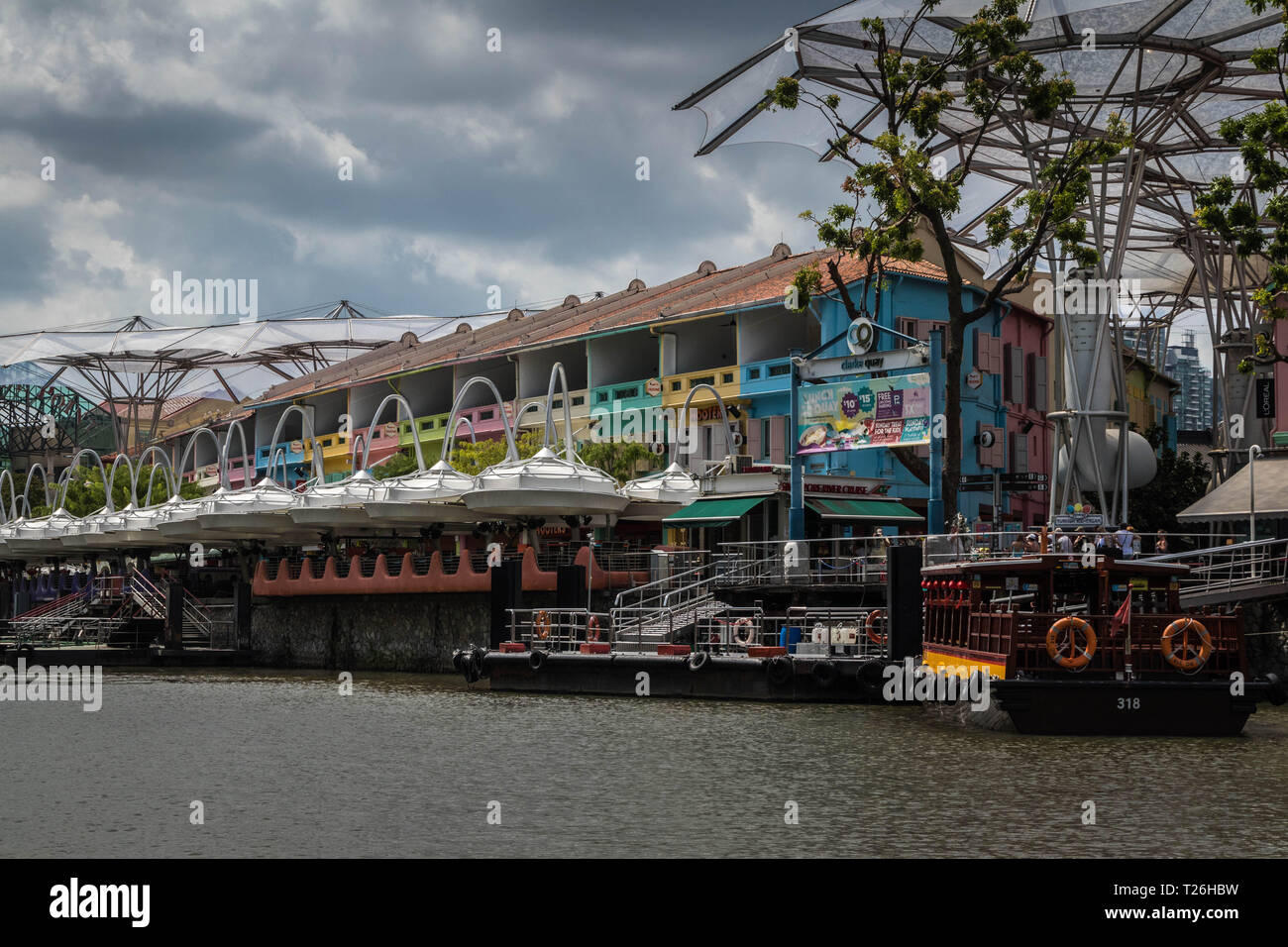 Il Clarke Quay, Singapore Foto Stock