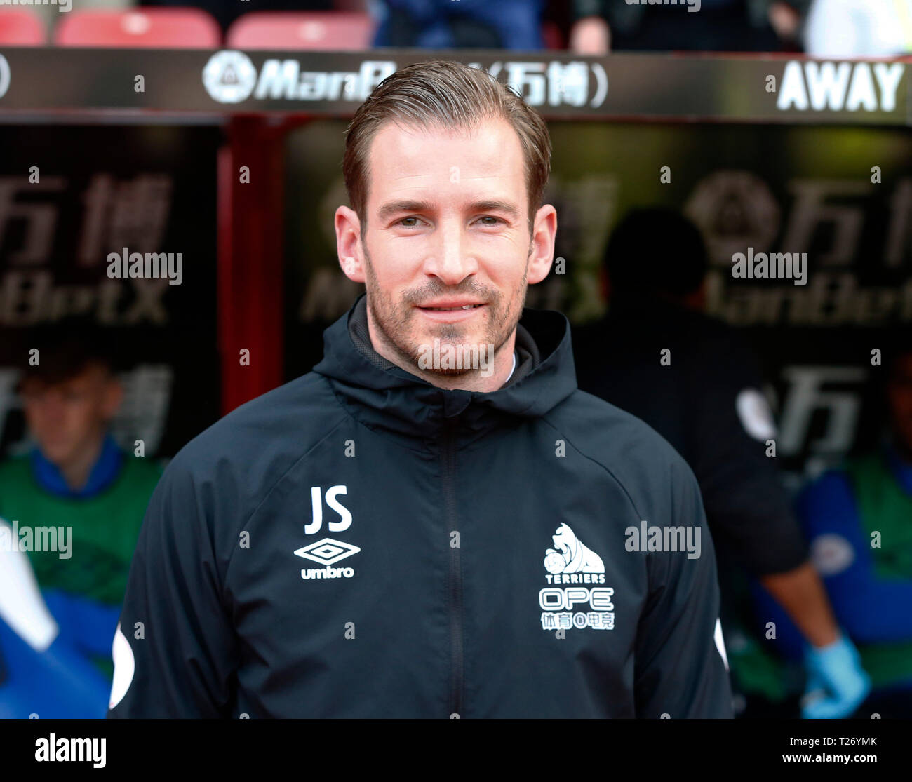 Londra, Regno Unito. Marzo 2019. L Huddersfield Town manager Jan Siewert durante la Premier League inglese tra Crystal Palace e Huddersfield Town a Selhurst Park Stadium , Londra, Regno Unito il 30 Mar 2019. Azione di Credito Foto Sport FA Premier League e Football League immagini sono soggette a licenza DataCo. Solo uso editoriale. Nessuna stampa di vendite. Nessun uso personale di vendita. NO non corrisposto usare carte di credito: Azione Foto Sport/Alamy Live News Foto Stock