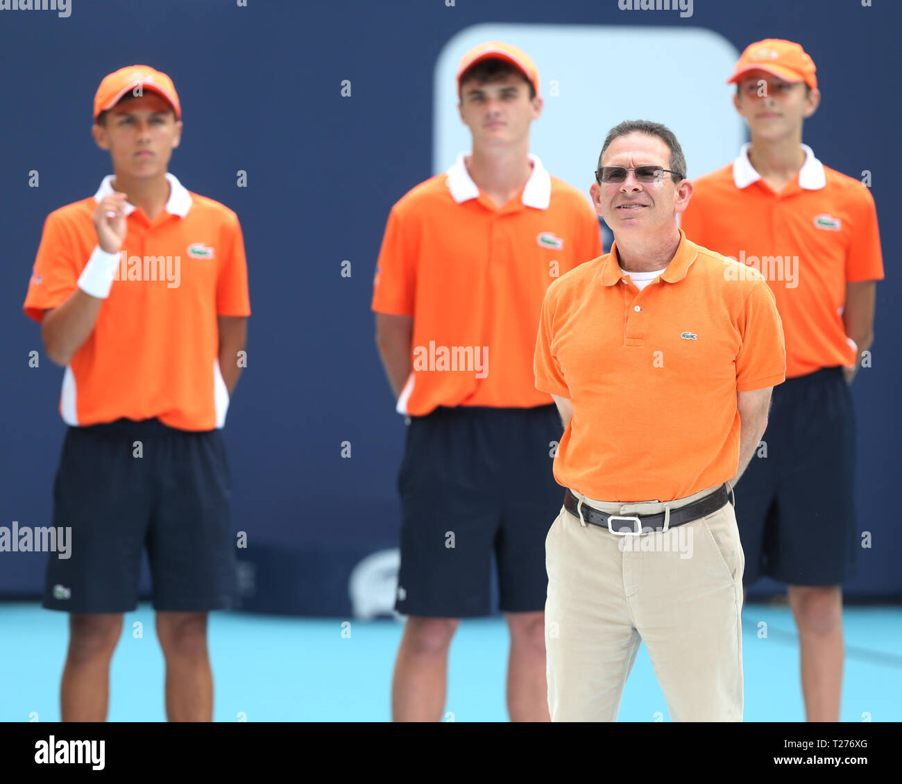 Florida, Stati Uniti d'America. Il 30 marzo 2019. Ashleigh Barty di Australia sconfigge Karolina Pliskova della Repubblica ceca il giorno tredici nel femminile finali all'aperto di Miami al Hard Rock Stadium il 30 marzo 2019 nei giardini di Miami, Florida. Persone: atmosfera Credito: tempeste Media Group/Alamy Live News Foto Stock