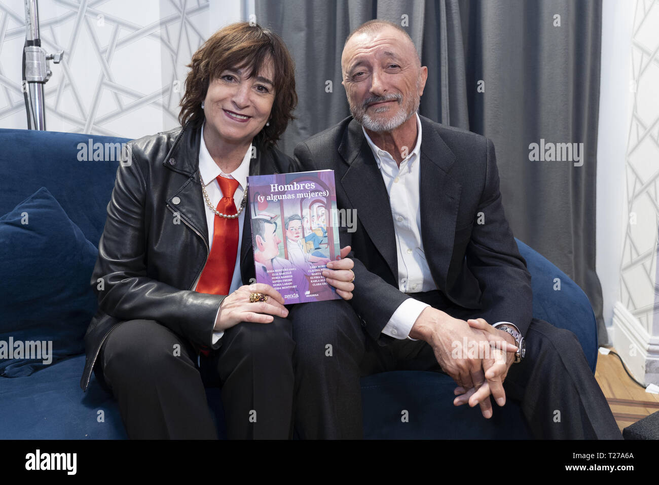 Rosa Montero e Arturo Perez Reverte durante la Hombres (y algunas mujeres) book launch in Madrid con: Arturo Perez Reverte, Rosa Montero dove: Madrid, Spagna Quando: 27 Feb 2019 Credit: Oscar Gonzalez/WENN.com Foto Stock