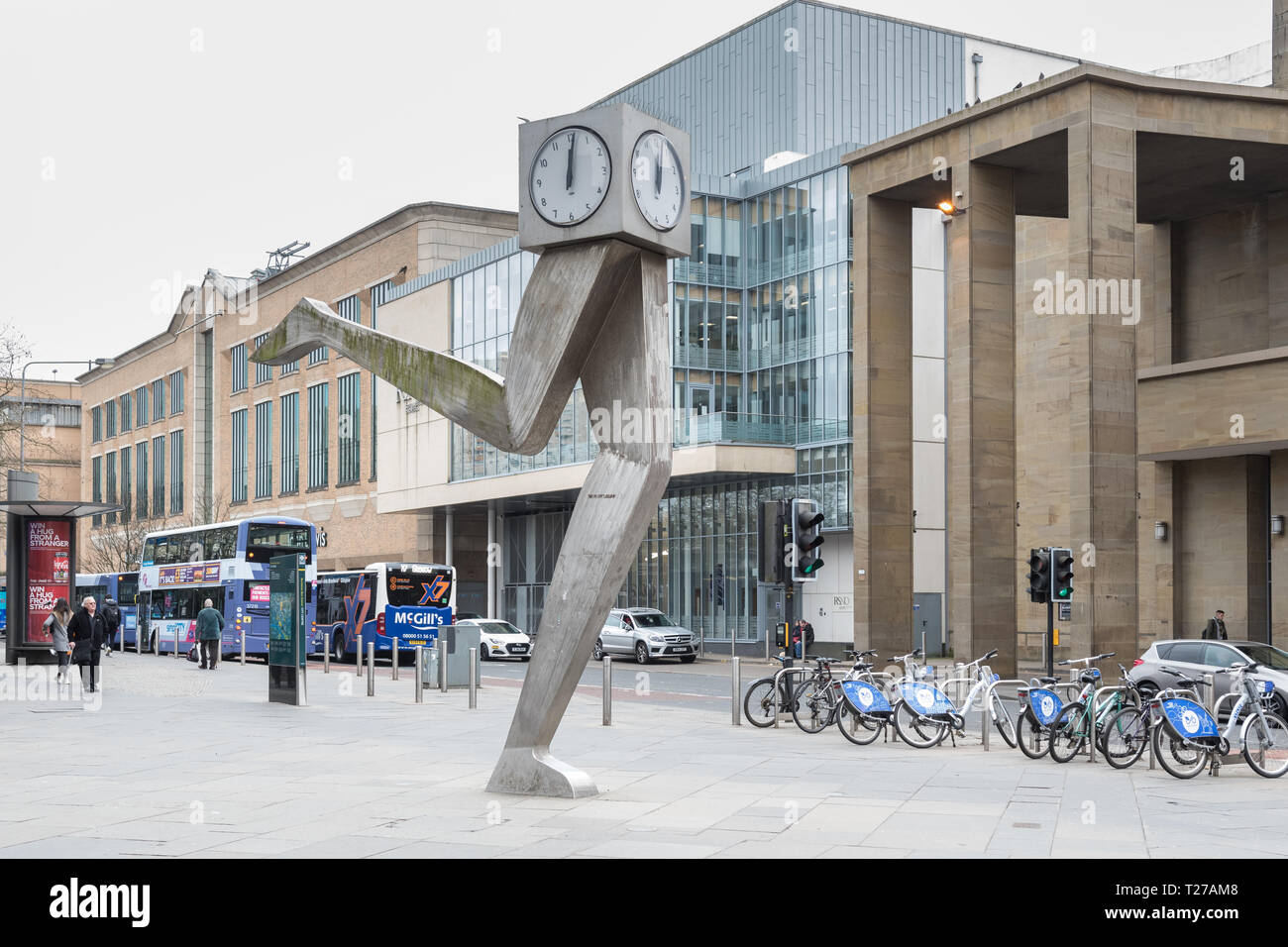 Il Clyde orologio, Killermont Street, Glasgow, Scotland, Regno Unito Foto Stock