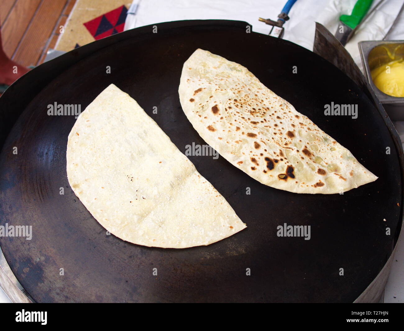 "Gözleme' è un tradizionale bagno turco e snack e colazione. Foto Stock