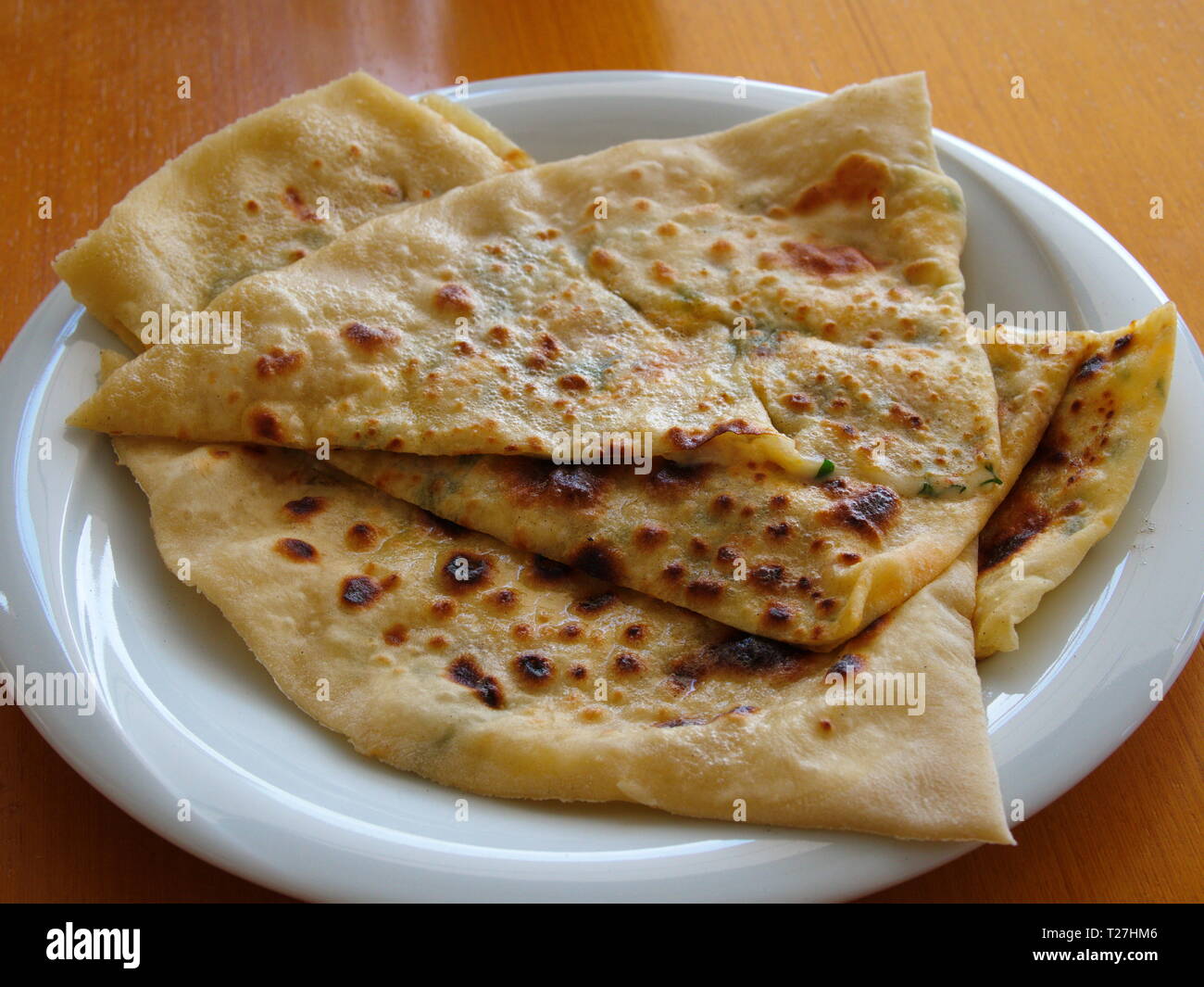 "Gozleme' è un tradizionale bagno turco e snack e colazione. Foto Stock