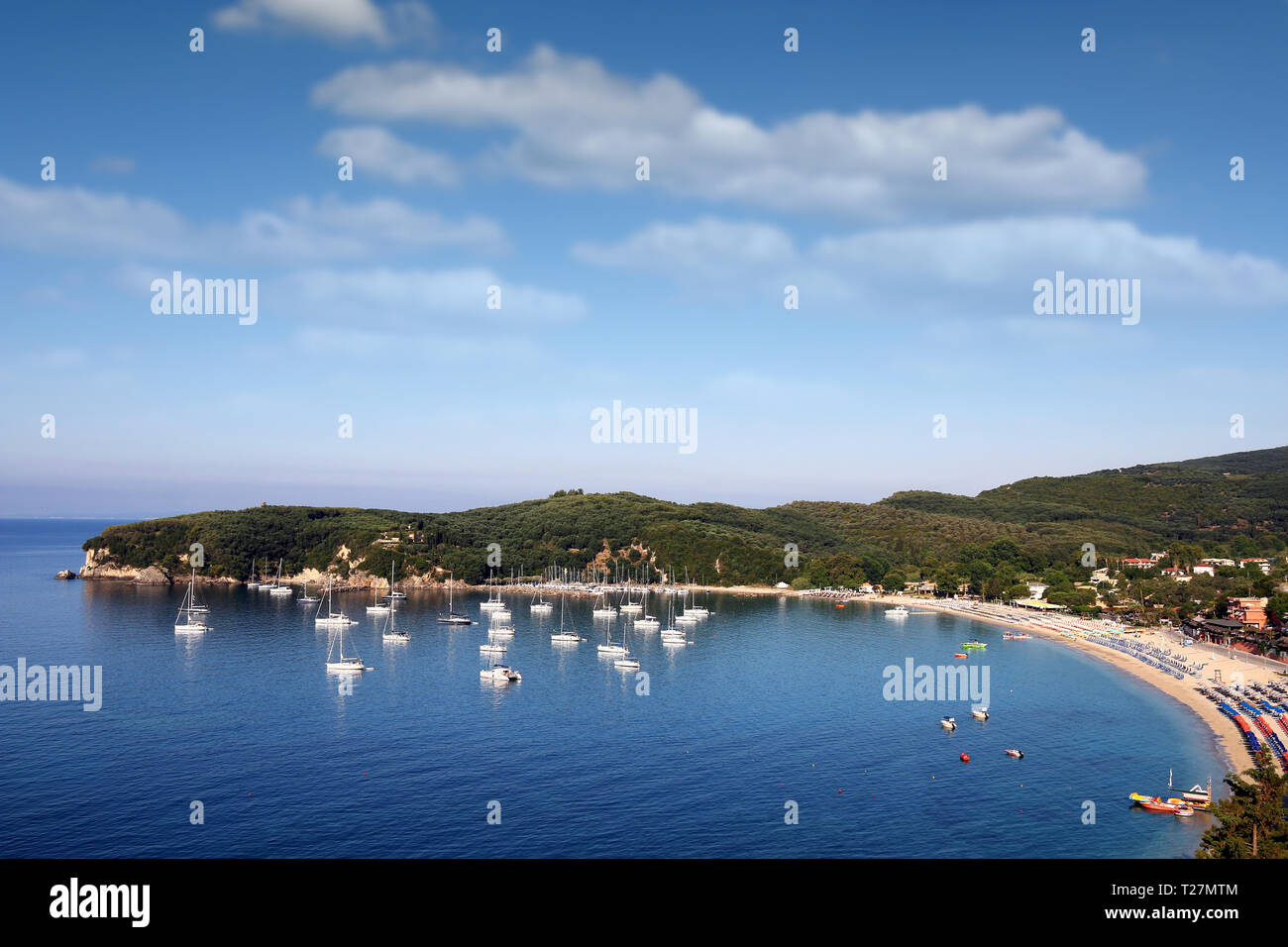Spiaggia Valtos in estate Parga Grecia Foto Stock