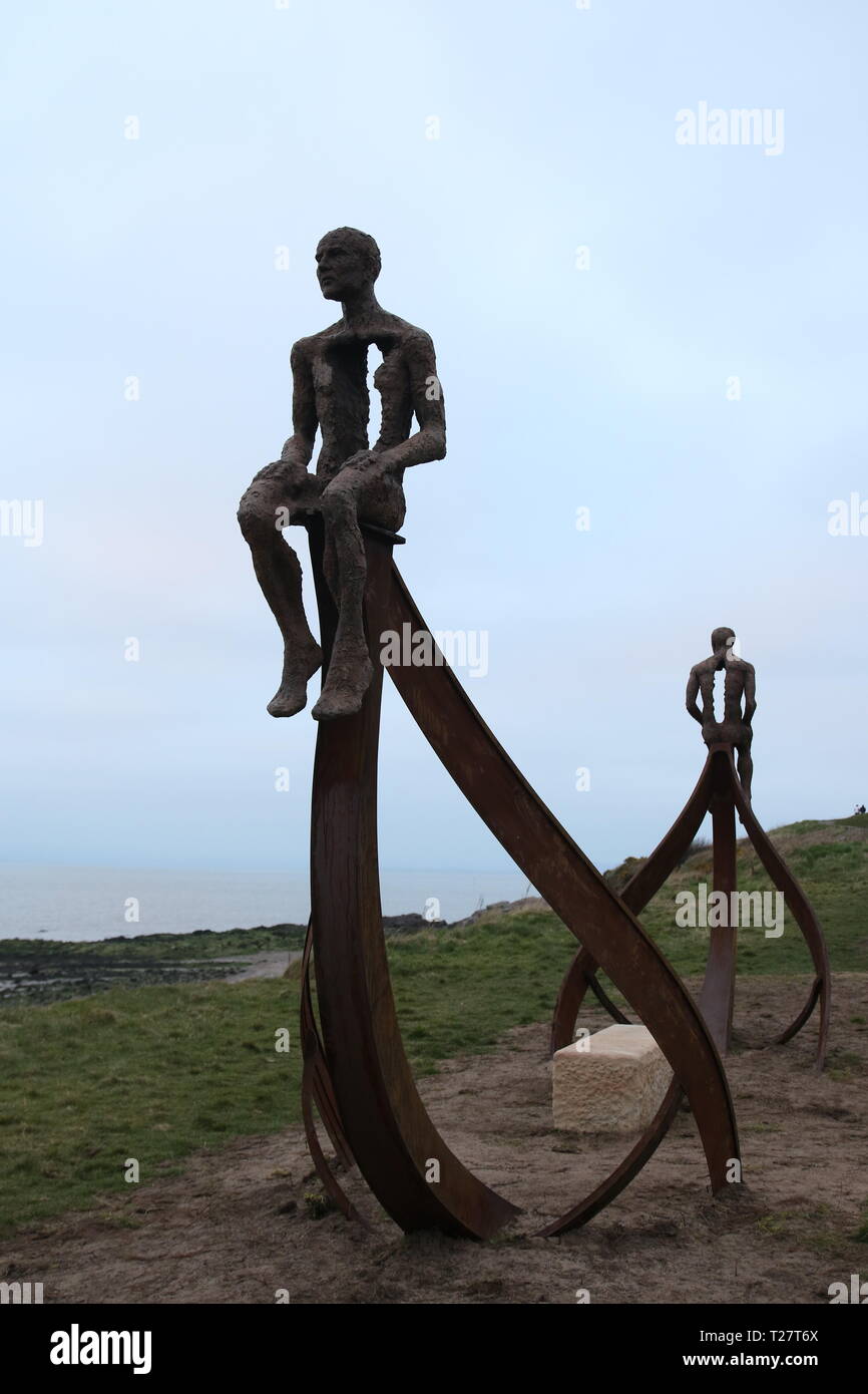 Heysham 'Ship' Scultura Foto Stock