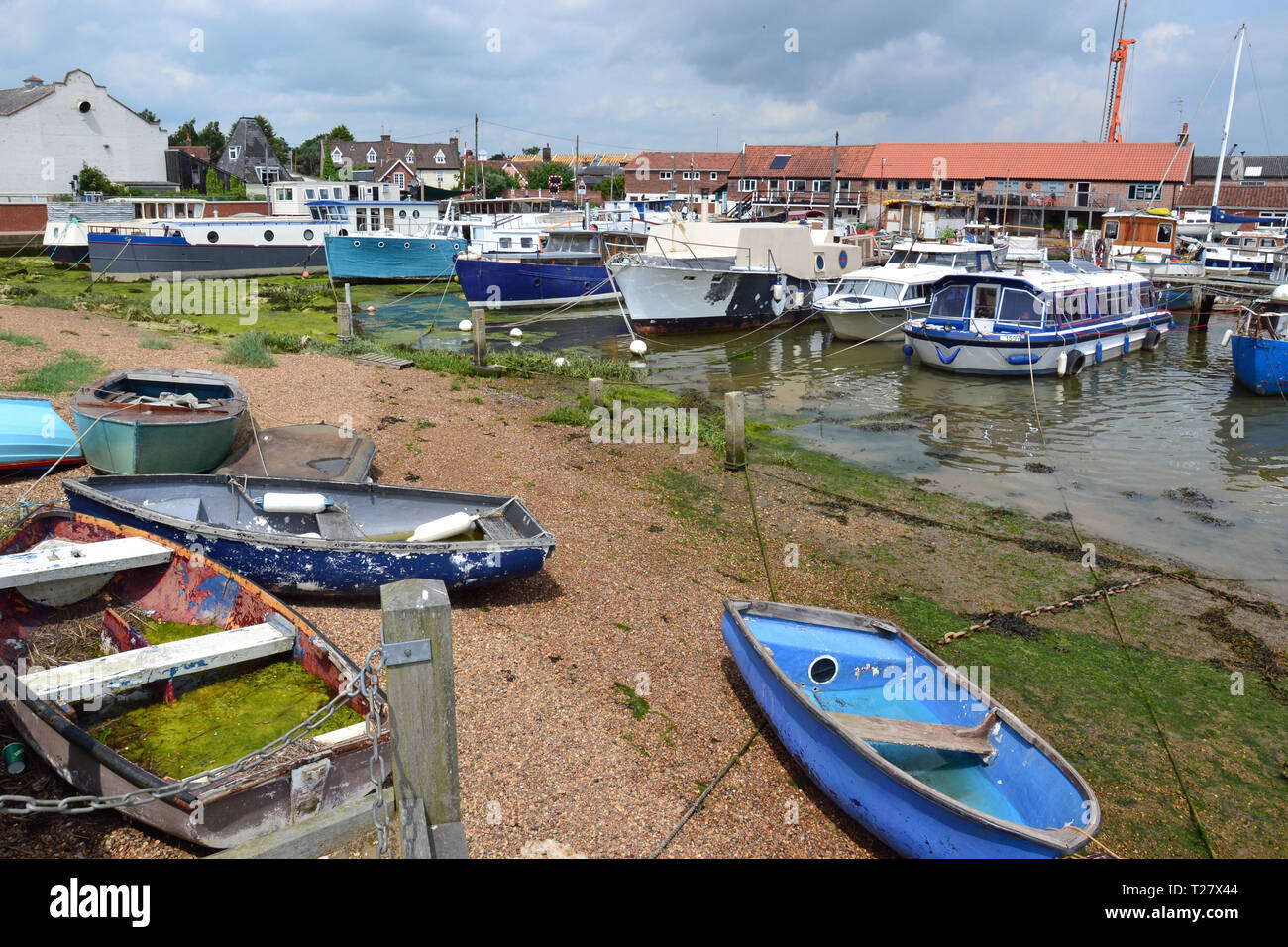 Tidemill Yacht Harbour, Woodbridge, Suffolk, East Anglia, England, Regno Unito Foto Stock