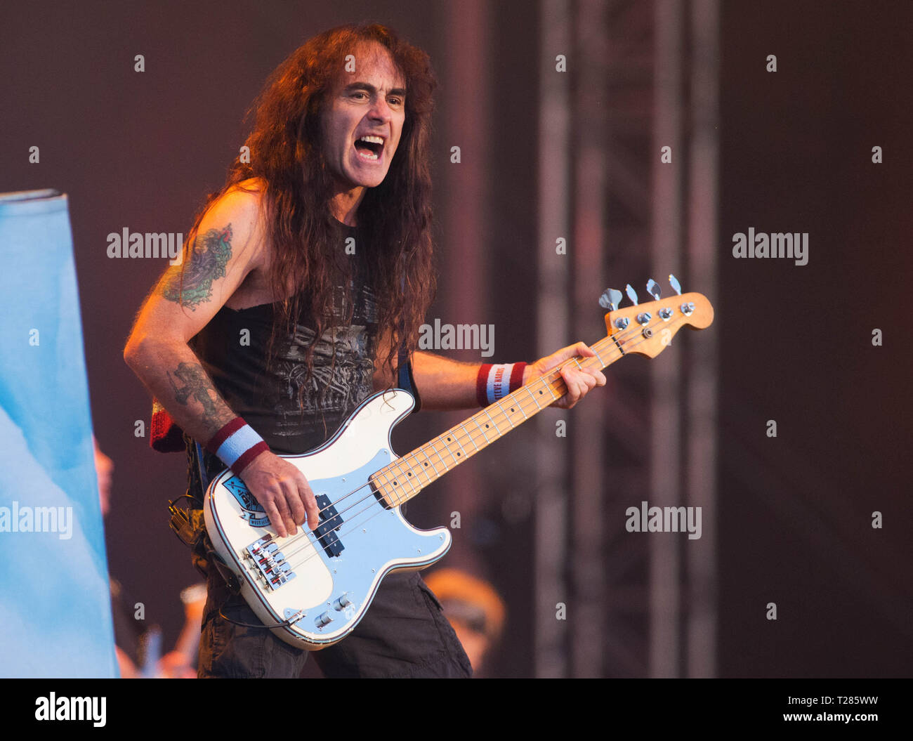 NORRKÖPING 20140626 Koncert con Iron Maiden. Foto Jeppe Gustafsson Foto Stock
