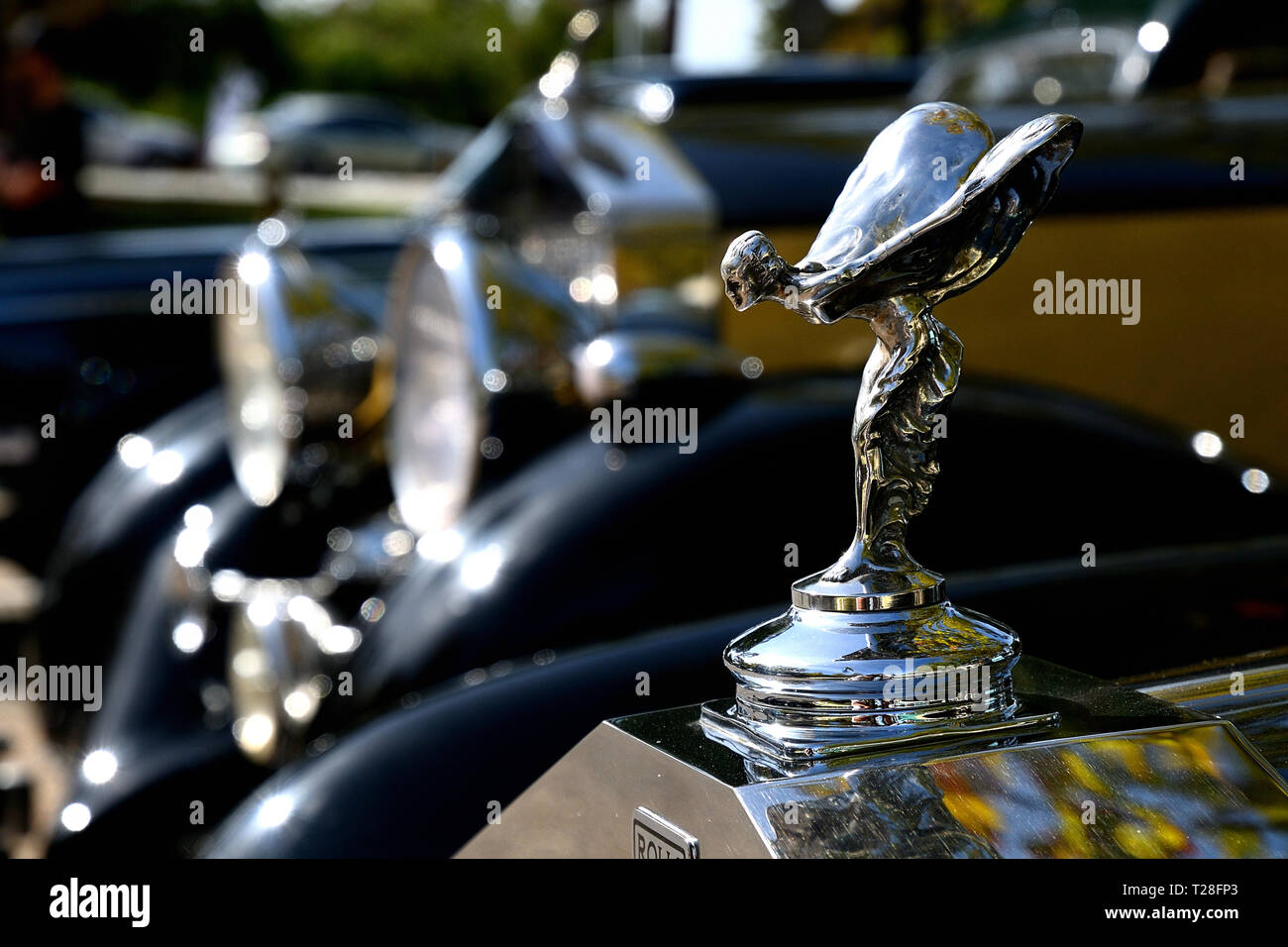 Rolls Royce spirito di estasi mascotte del cofano Foto Stock