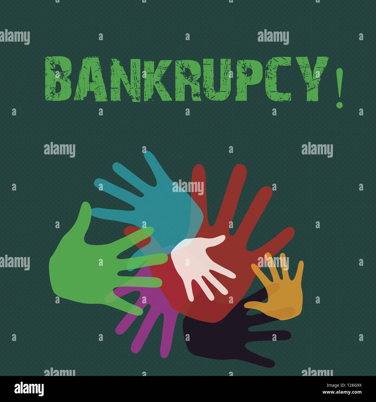 Conceptual la scrittura a mano che mostra fallimentare. Concetto significato Company sotto la crisi finanziaria fallisce con una diminuzione delle vendite marchi a mano di diverse S Foto Stock