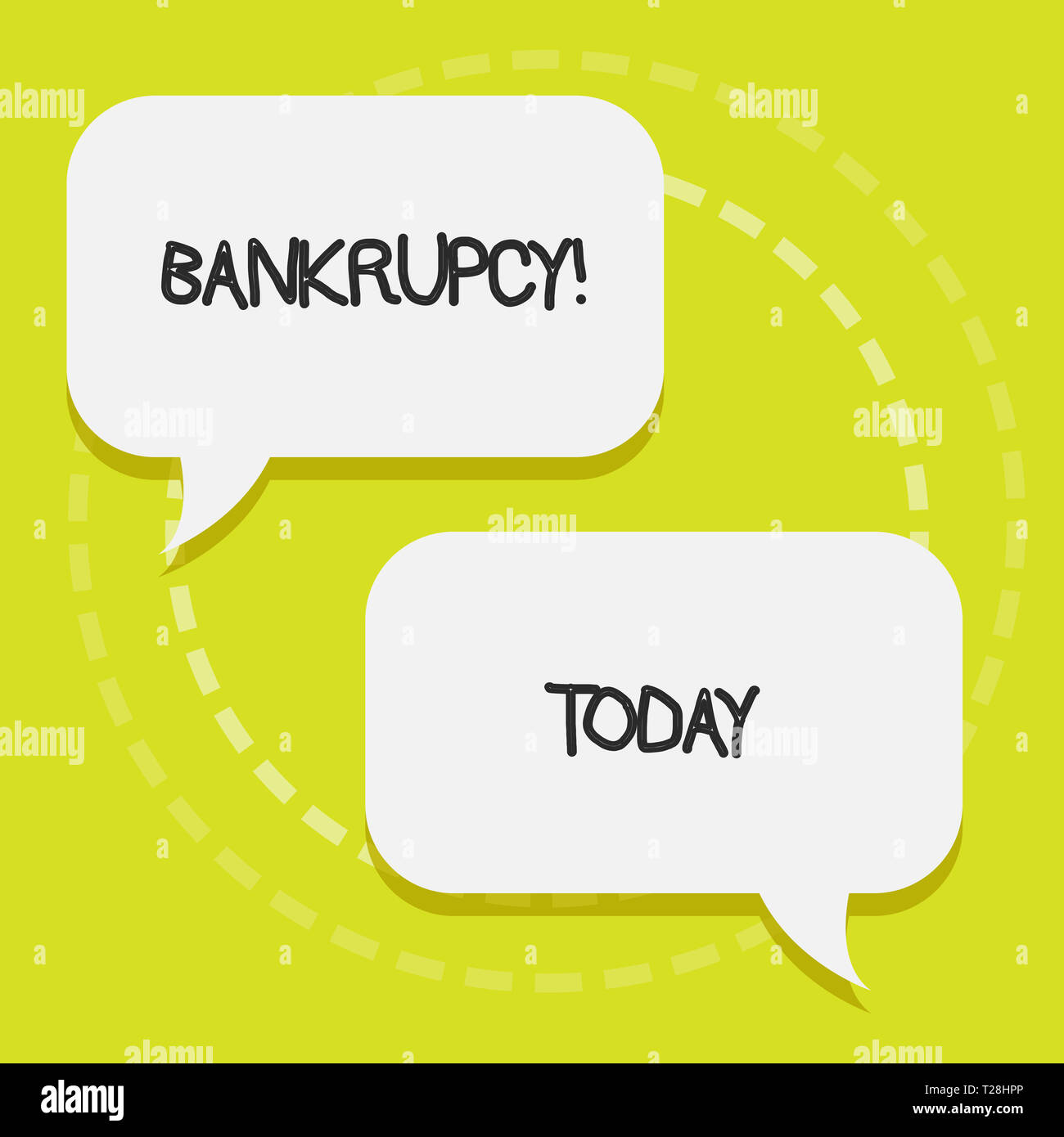 Conceptual la scrittura a mano che mostra fallimentare. Concetto significato Company sotto la crisi finanziaria fallisce con una diminuzione delle vendite vuoto discorso bianco Balloo Foto Stock