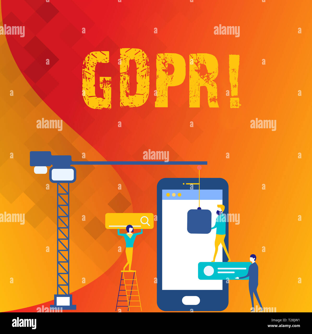 Parola di scrittura di testo il PILR. Business photo presentazione generale della protezione dei dati il Regolamento privacy leggi UE rispetto personale che lavora insieme per una comune Targ Foto Stock