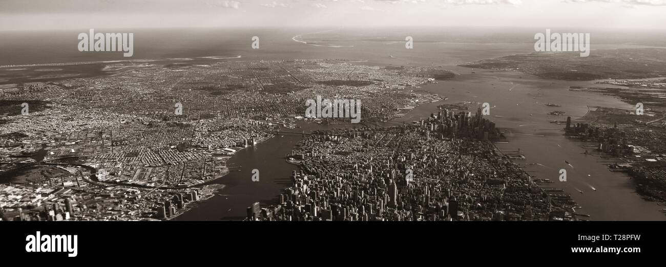 Vista aerea della città di New York panorama Foto Stock