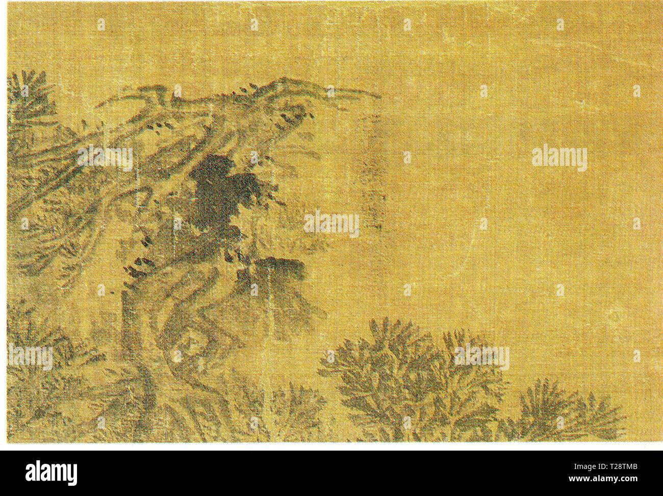 PEINTURE JAPONAISE ANCIENNE Foto Stock