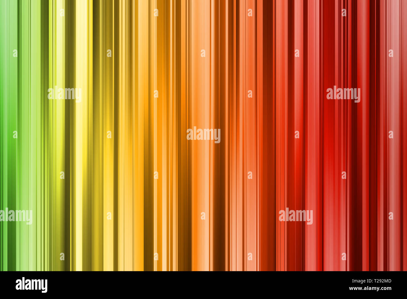 Verde, giallo, arancione, rosso, le linee di luce e buio, sfondo astratto Foto Stock