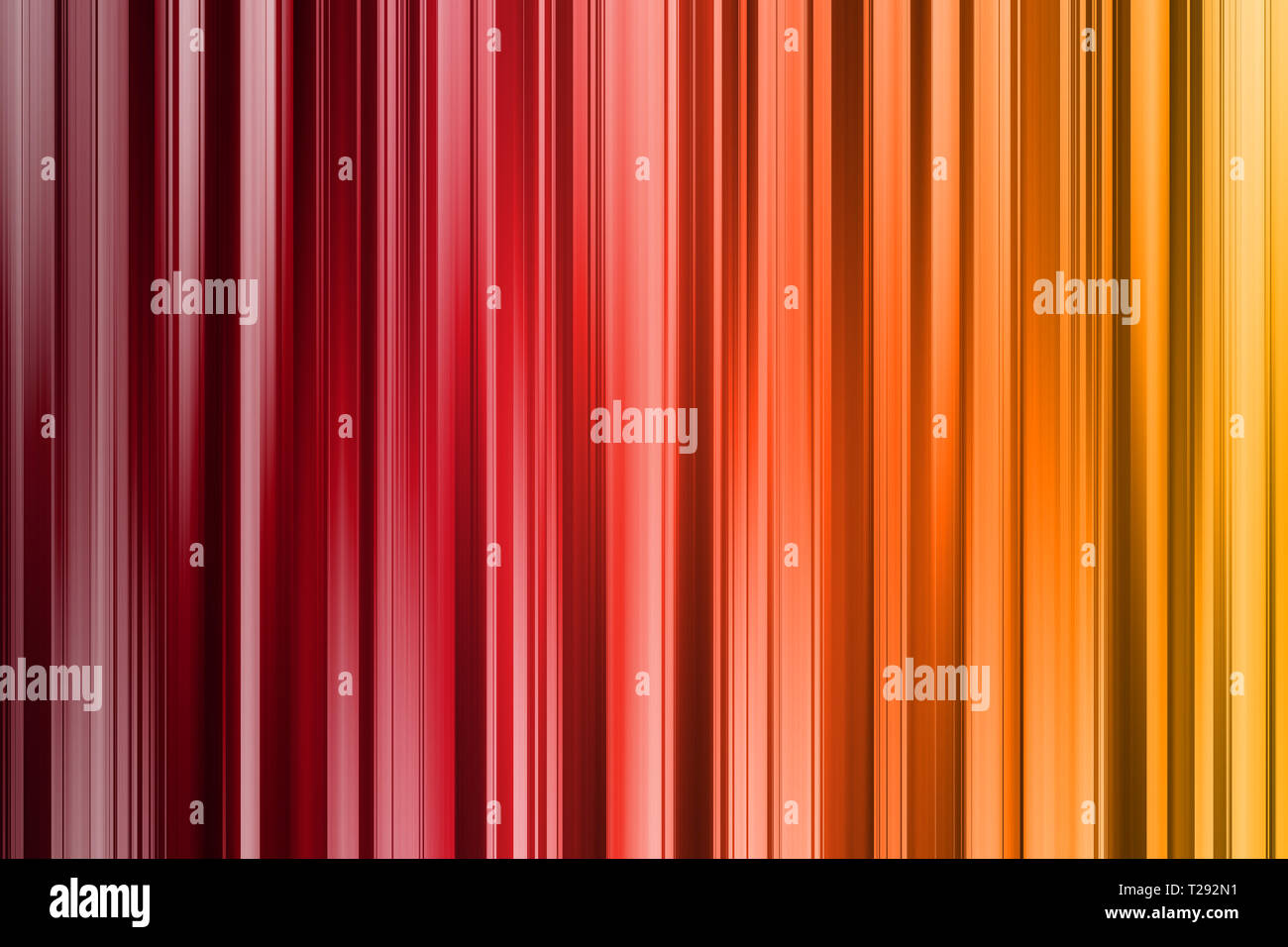 Profondo rosso, rosso, arancione e giallo linee verticali, il buio e la luce dello sfondo astratto Foto Stock