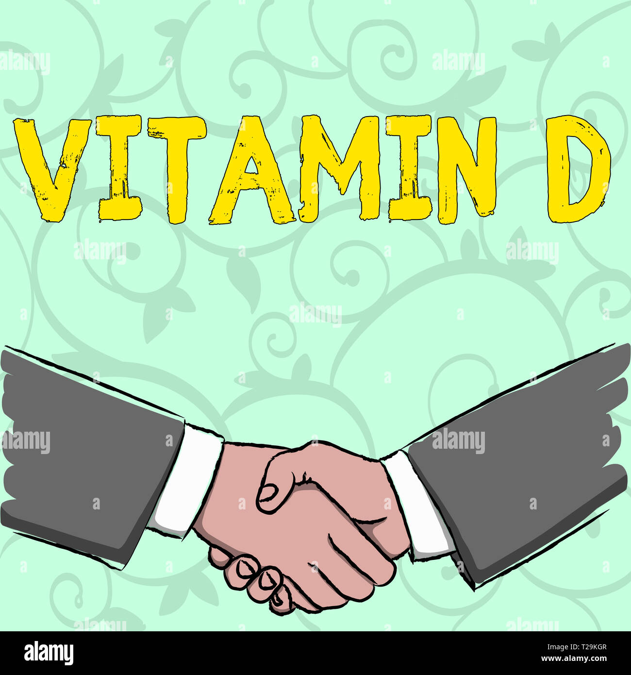 Scrittura testo scrittura di vitamina D. Foto concettuale i vantaggi di sunbeam esposizione e determinati grassi principi nutritivi solubili imprenditori agitando le mani Foto Stock