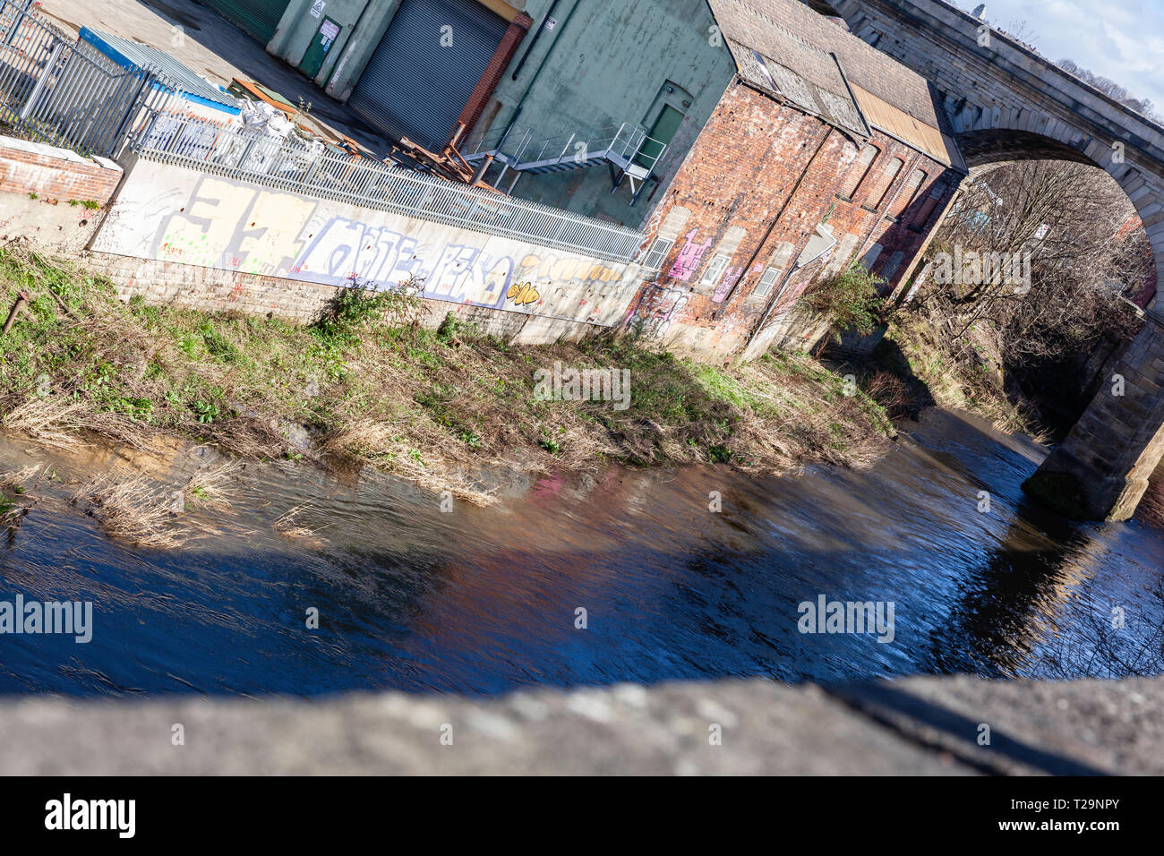 Il Viadotto di Kirkstall, Leeds, Yorkshire. Foto Stock