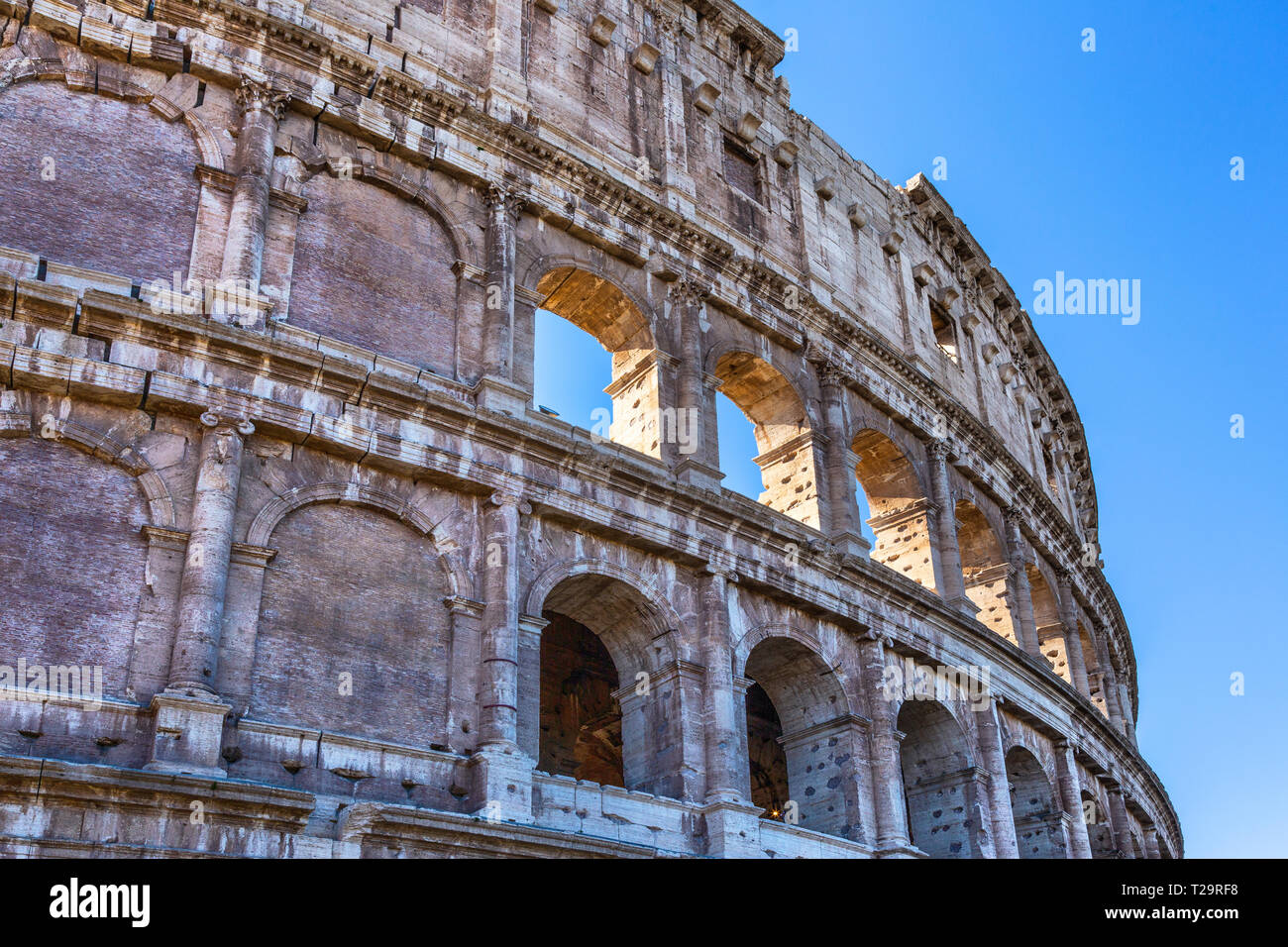 Colosseo romano, Roma, Italia Foto Stock