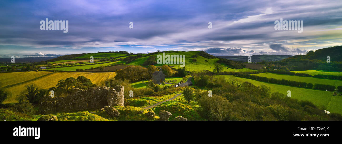 Rock Of Dunamase contea di Laois, Irlanda Foto Stock