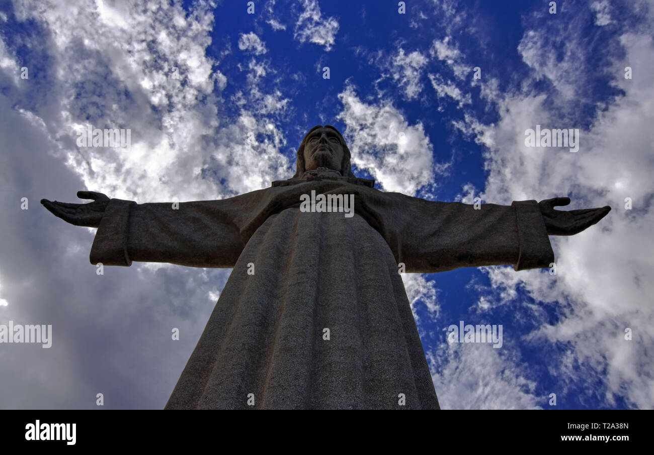 Cristo-Rei, Cristo Re statua a Lisbona Foto Stock