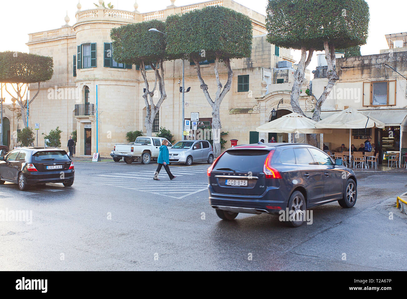 Piazza San Francesco (Pjazza San Frangisk), Gozo, Malta Foto Stock