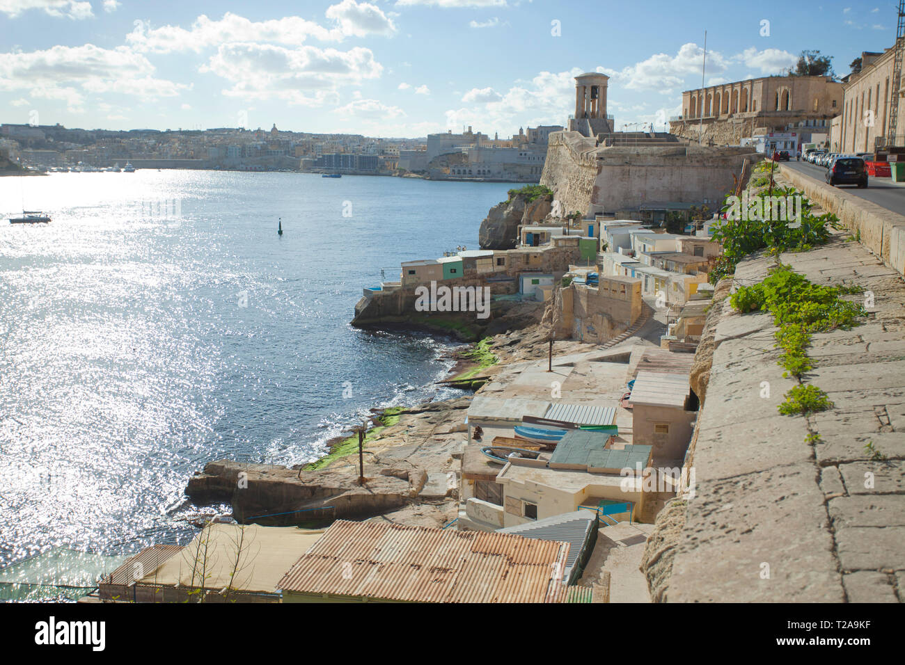 Vista Sul Monumento Commemorativo Della Guerra Di Assedio Di La Valletta Foto Stock