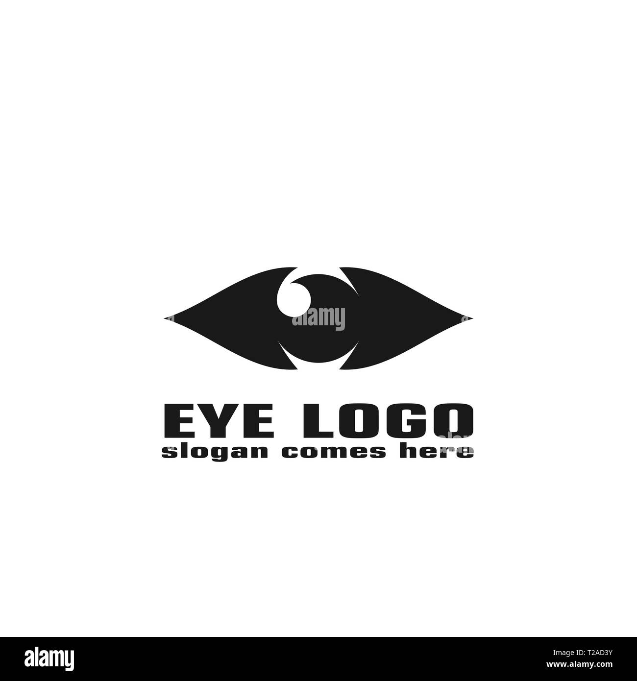 Occhio astratto logo grafico template, visione logo design. Illustrazione Vettoriale