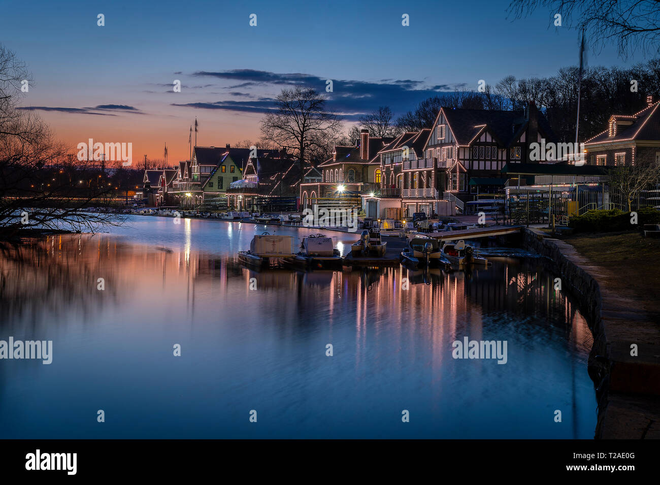 Boat House fila, Philadelphia, Pennsylvania, STATI UNITI D'AMERICA Foto Stock