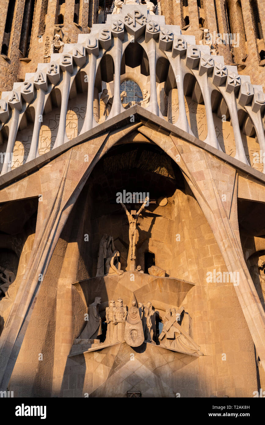 Tempio Espiatorio della Sacra Famiglia,Barcellona,Spagna,l'Europa.Antonio Gaudí architetto. Foto Stock