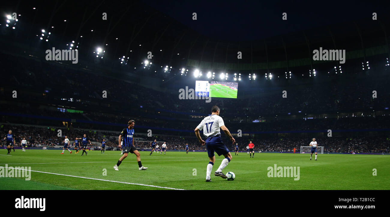 Una vista generale durante le leggende match tra Tottenham Hotspur leggende contro Inter Milan leggende a Stadio White Hart Lane, Londra Inghilterra su 30 Foto Stock