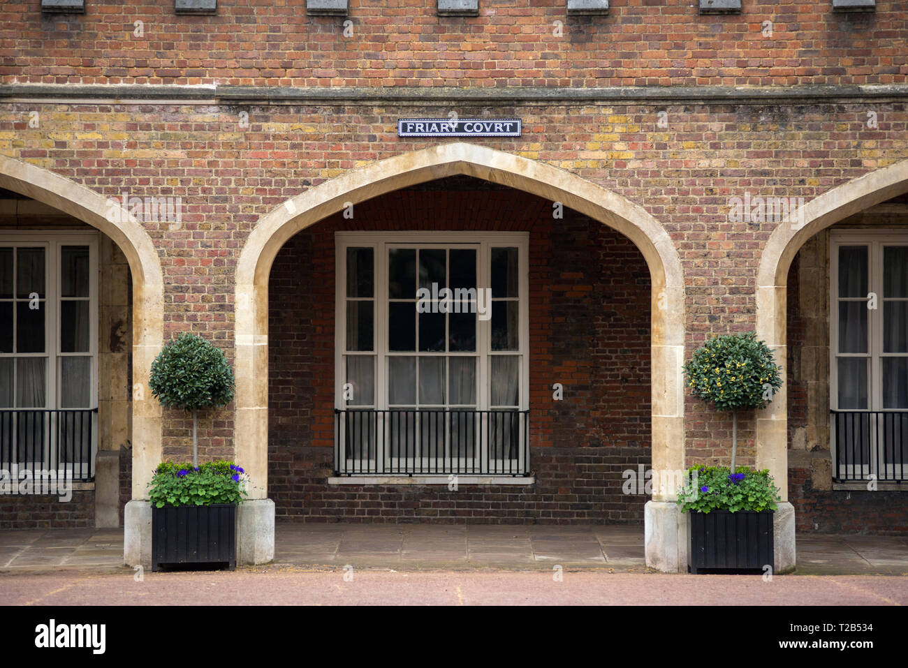 LONDON, Regno Unito - 22 Marzo 2019: Convento corte in Pall Mall è una parte di St James's Palace ed è utilizzato dopo la morte di un monarca regnante Foto Stock