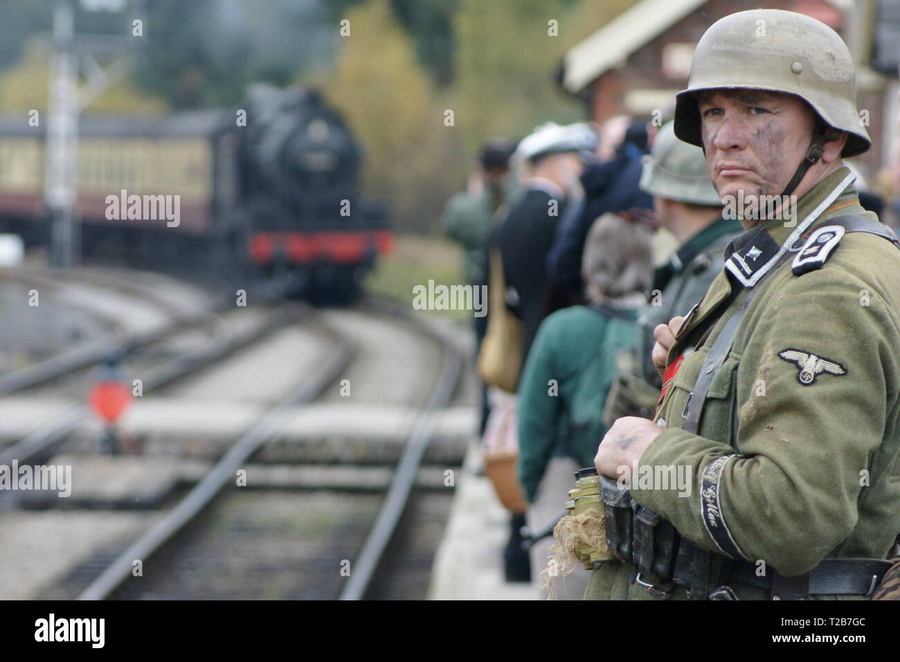 Olocausto, Auschwitz-Birkenau, rampa di selezione Foto Stock