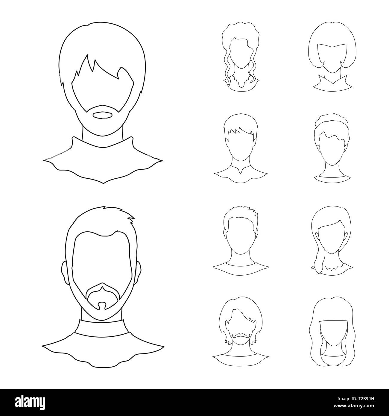 Oggetto isolato di professionale e foto icona. Raccolta dei professional e il profilo simbolo azionario per il web. Illustrazione Vettoriale