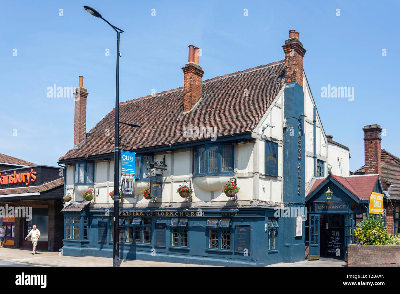 Xviii secolo il Pub Fatling, Hornchurch High Street, Hornchurch, London Borough of Havering, Greater London, England, Regno Unito Foto Stock