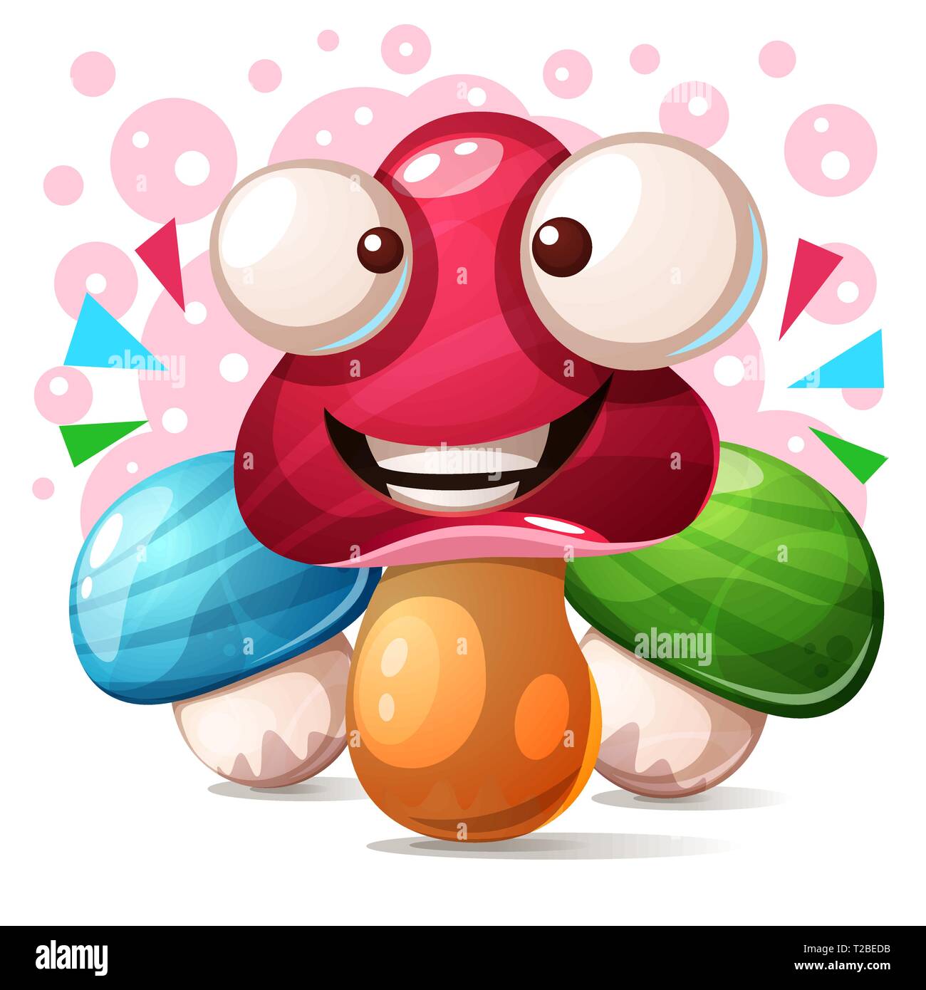 Carino, crazy illustrazione - i personaggi dei cartoni animati Illustrazione Vettoriale