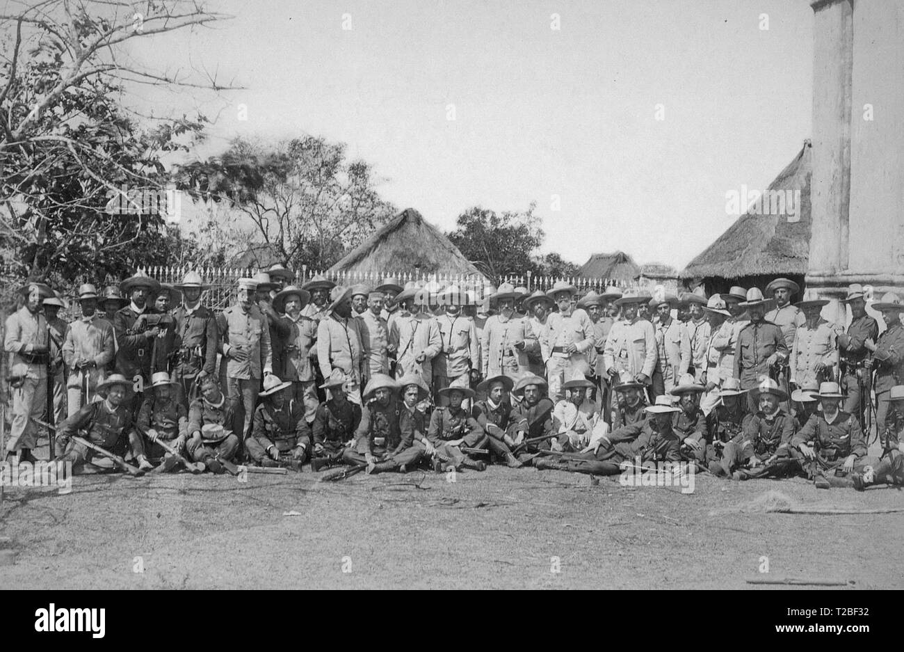 Fanteria spagnola le truppe e gli ufficiali di Manila Foto Stock