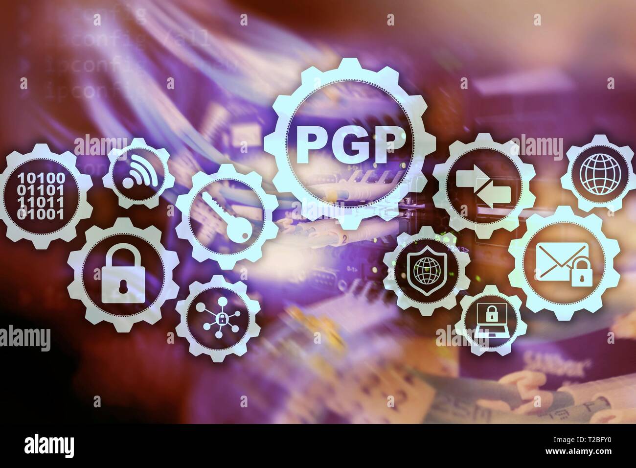 PGP. Pretty Good Privacy. La tecnologia di crittografia e di concetto di sicurezza. Foto Stock