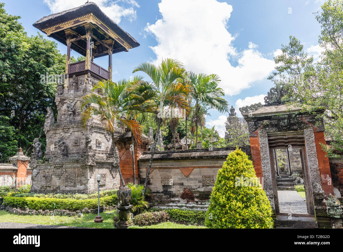 Territorio di Bali museun di Denpasar, Bali. Classico tradizionale architettura Balinese. Bali, Indonesia. Foto Stock