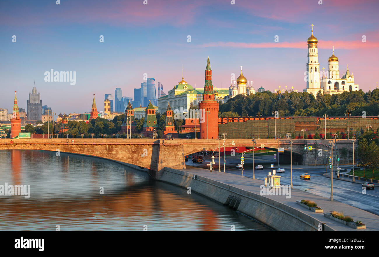 Paesaggio urbano di Mosca in Russia, il Cremlino Foto Stock
